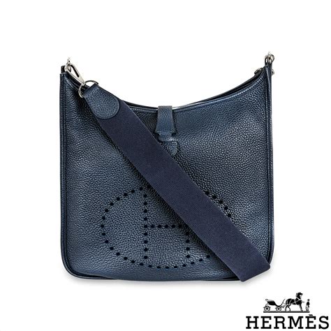 hermes taurillon clemence evelyne iii pm bleu nuit|HERMES Taurillon Clemence Evelyne III PM Bleu Nuit.